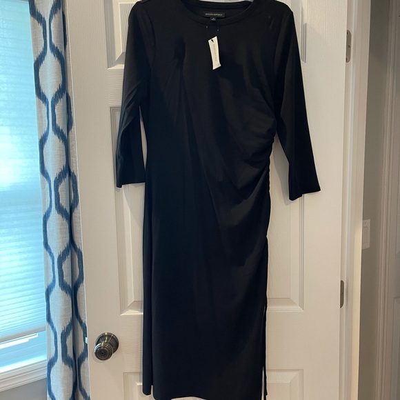 Banana Republic Black Long Sleeve Dress 